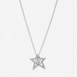 Spinning star sterling silver collier wi - 390020C01-45