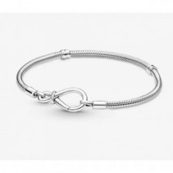 Snake chain sterling silver bracelet wit - 590792C00-20