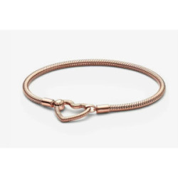 Snake chain 14k rose gold-plated bracele - 582257C00-18