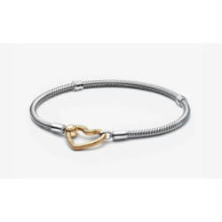 Snake chain sterling silver bracelet wit - 569539C00-18