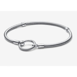 Snake chain sterling silver bracelet and - 592242C00-20