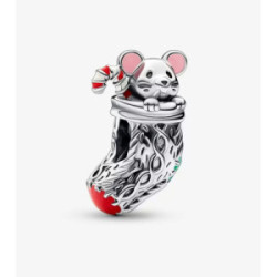 Christmas mouse in a sock sterling silve - 792366C01