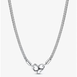Studded chain sterling silver necklace w - 392451C00-45