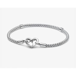 Studded chain sterling silver bracelet w - 592453C00-19