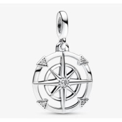 Compass sterling silver medallion with c - 792693C01