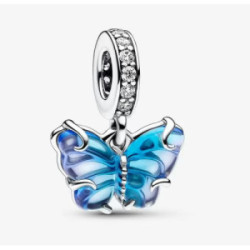 Butterfly sterling silver dangle with bi - 792698C01