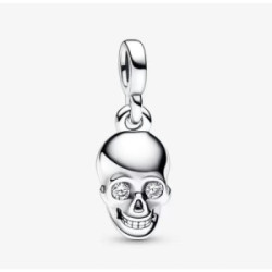 Skull sterling silver mini dangle with c - 792804C01