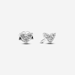 Heart sterling silver stud earrings with - 293003C01
