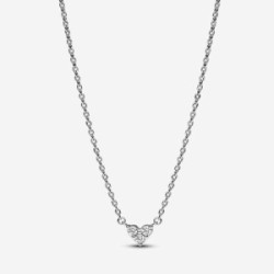 Heart sterling silver collier with clear - 393014C01-45