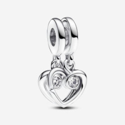 Hearts sterling silver splittable dangle - 793232C01