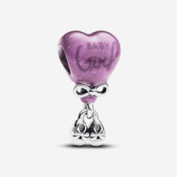 Baby girl balloon sterling silver charm