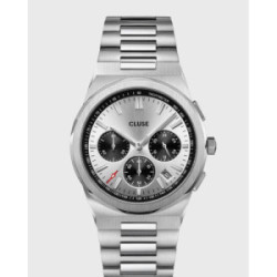 Reloj  C L U S E  Chrono Silver and Blac - CW20807