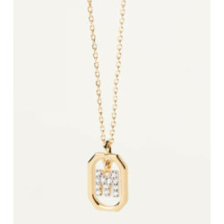 Collar Inicial M PdPaola plata chap - CO01-524-U