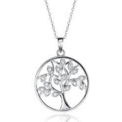 COLLAR PLATA LEY ARBOL VIDA CIRCONITAS S - 71056C000-30