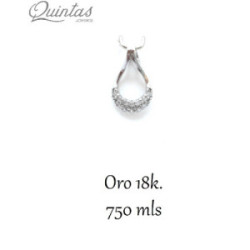 Colgante Oro Blanco Circonitas