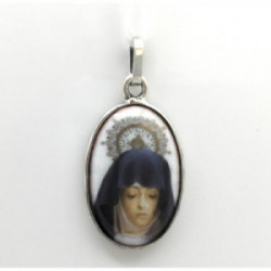 Medalla Plata Virgen de la Soledad 23mm - ME045-LA SOLEDAD