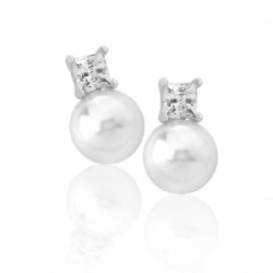 Pendiente perla circonita plata - 15310.01.2.E00.000.1