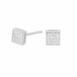 Pendiente Itemporality cuadrado plata - SEA-101-047-UU