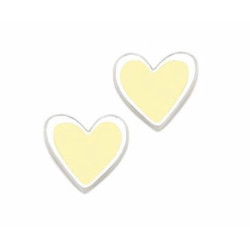 Pendientes superagatha pastel corazón crema - 005SPA