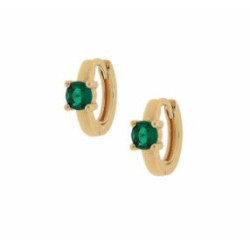 Aro cerrado con circonita redonda verde - D0584 V PE1