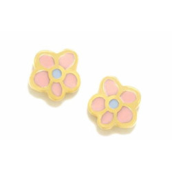Pendientes flor rosa new bebé