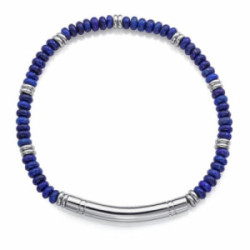 Pulsera de hombre de acero y piedras naturales - 14308P01013