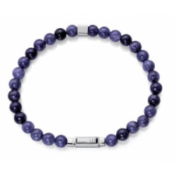 Pulsera de hombre de acero y piedras naturales en tonos azules y grises - 15178P01000