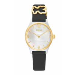 Reloj analógico con brazalete de piel negra Epic Icon - 3000144000