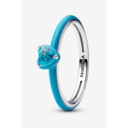 Anillo Gema Corazón Color Turquesa