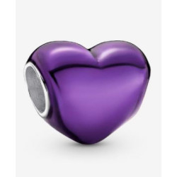Charm Corazón Morado Metálico