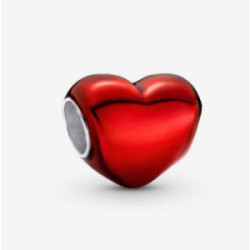 Charm Corazón Rojo Metálico