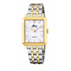 RELOJ LOTUS SQUARE SERIES 18981/1 BEIGE CORREA DE ACERO INOXIDABLE - 18981/1