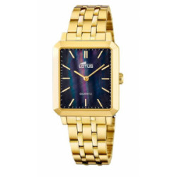 RELOJ LOTUS SQUARE SERIES 18982/3 NEGRO CORREA DE ACERO INOXIDABLE - 18982/3