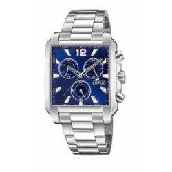 RELOJ LOTUS SQUARE SERIES 18850/2 AZUL CORREA DE ACERO INOXIDABLE - 18850/2