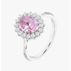 ANILLO GEOMÉTRICO LOTUS SILVER ROSA - LP3459-3/614