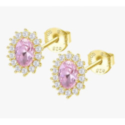 LOTUS SILVER PENDIENTE CZTA.ROSA CHAPADO - LP3459-4/8