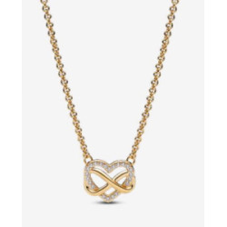 Collar Corazón Infinito Brillante