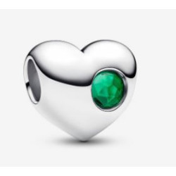 Charm Grabable Corazón Gema Verde - 794161C05
