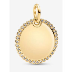 Colgante Etiqueta Redonda Brillante Grabable - 364007C01