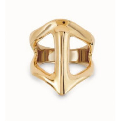 Anillo bañado en oro 18K con forma de mantarraya - ANI0846ORO00018