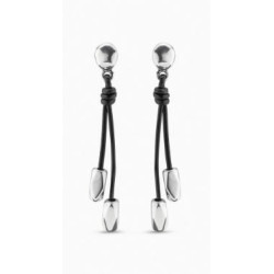Pendientes largos y abalorios bañados en plata de ley - PEN0774MARMTL0U