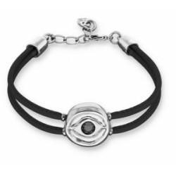 Pulsera UNOde50 cuero negro - PUL2601NGRMTL0M