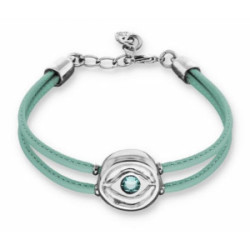 Pulsera UNOde50  cuero turquesa - PUL2601TQSMTL0M
