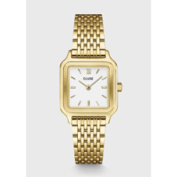 Gracieuse Petite Watch Steel, White, Gold Colour - CW11815