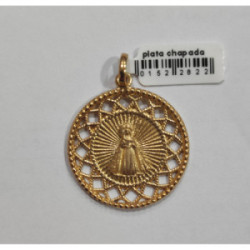 Medalla Virgen Esperanza plata chapada - 0210631-25MM-2-12-2M